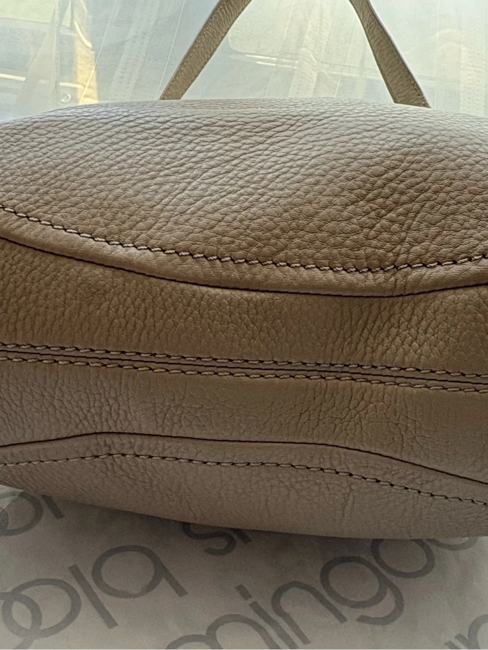 NWT Kate Spade Cobble Hill Penny Leather Shoulder Bag Oyster Gray PXRU2736